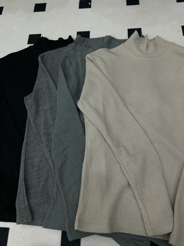 冬款百搭纯色羊毛打底衫