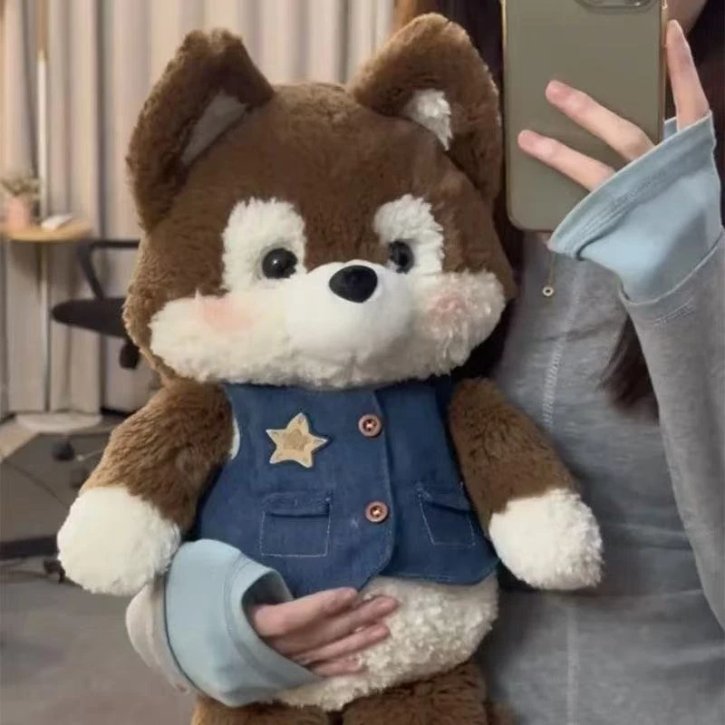 治愈森林跑跑小羊狐狸小熊可爱猫咪毛绒玩具公仔哈士奇玩偶布娃娃