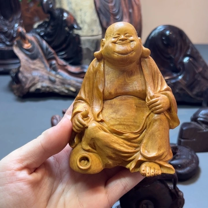 起***！木黄杨木米勒摆件