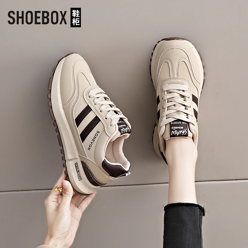 SHOEBOX鞋柜踩屎感德训鞋女2025秋季软底不累脚阿甘休闲运动鞋