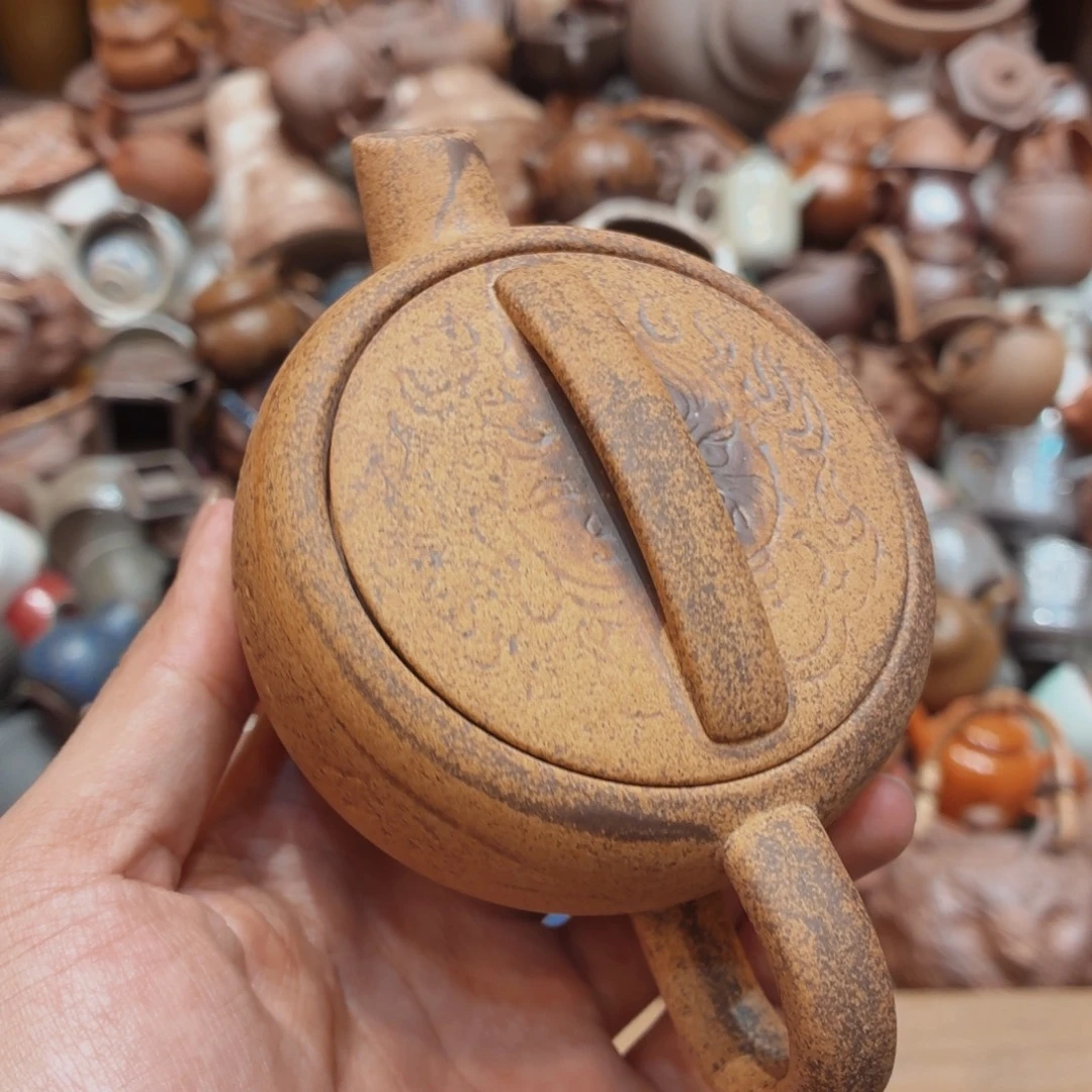 柴烧老岩泥高温茶器皿
