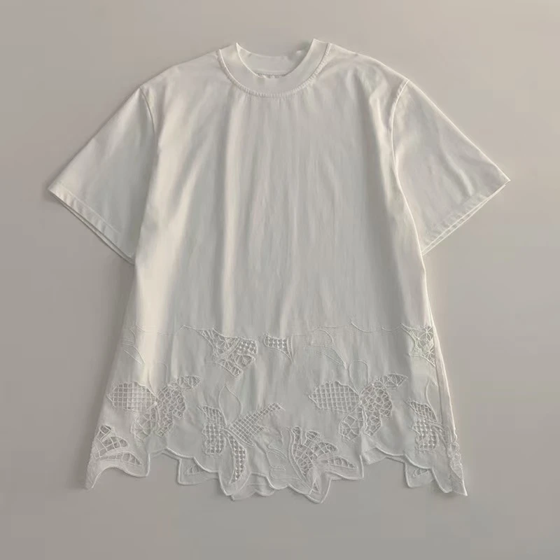 镂空刺绣T恤 ZT15008