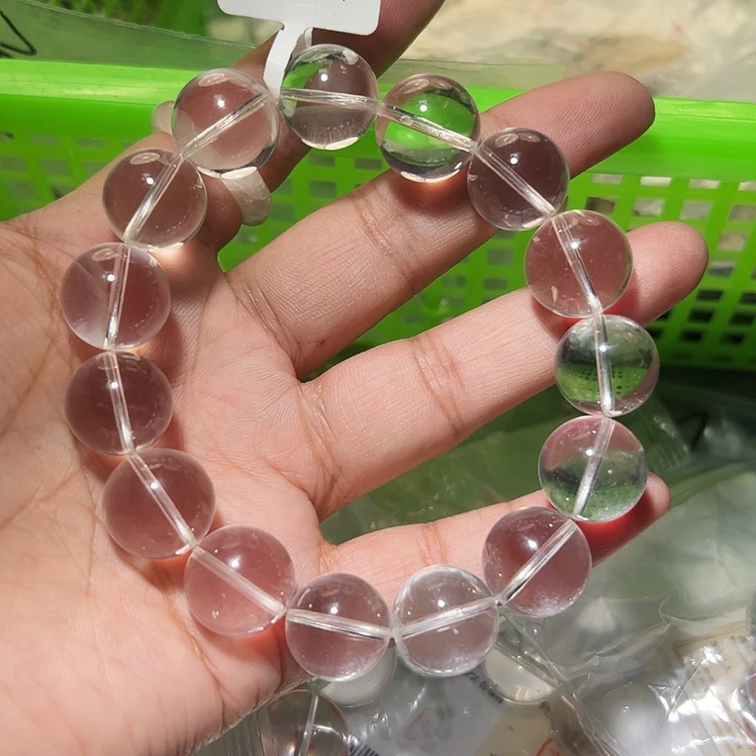 水晶手链未镶嵌全净体白水晶15毫米