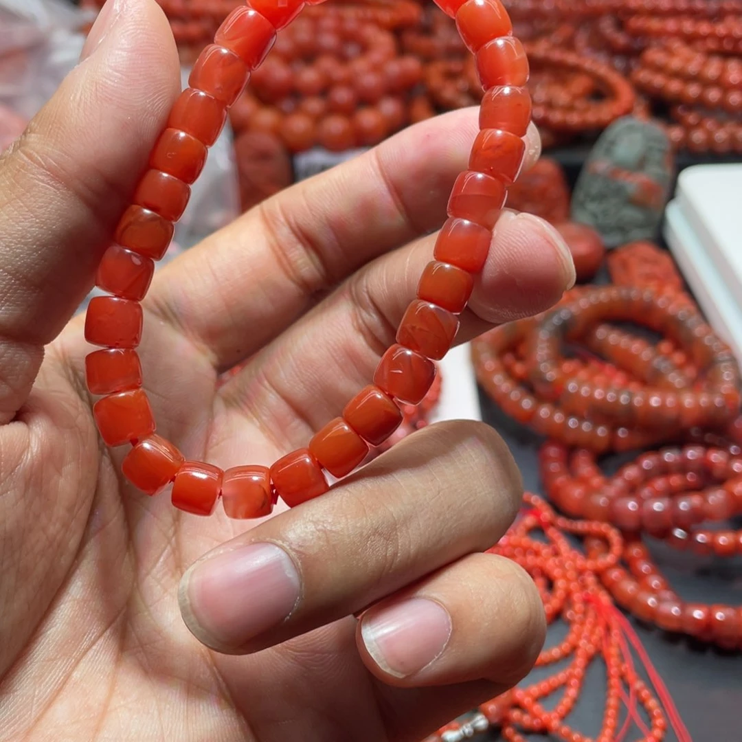 南红玛瑙手链未镶嵌