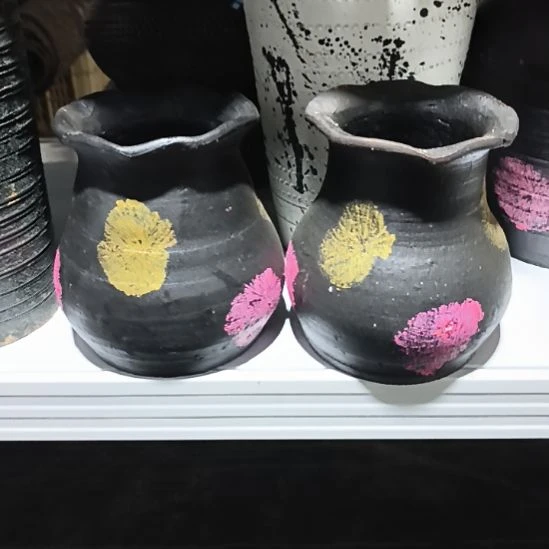 金粉色大花边口径11高度14到手两个默认无孔（需要打孔自行备注）
