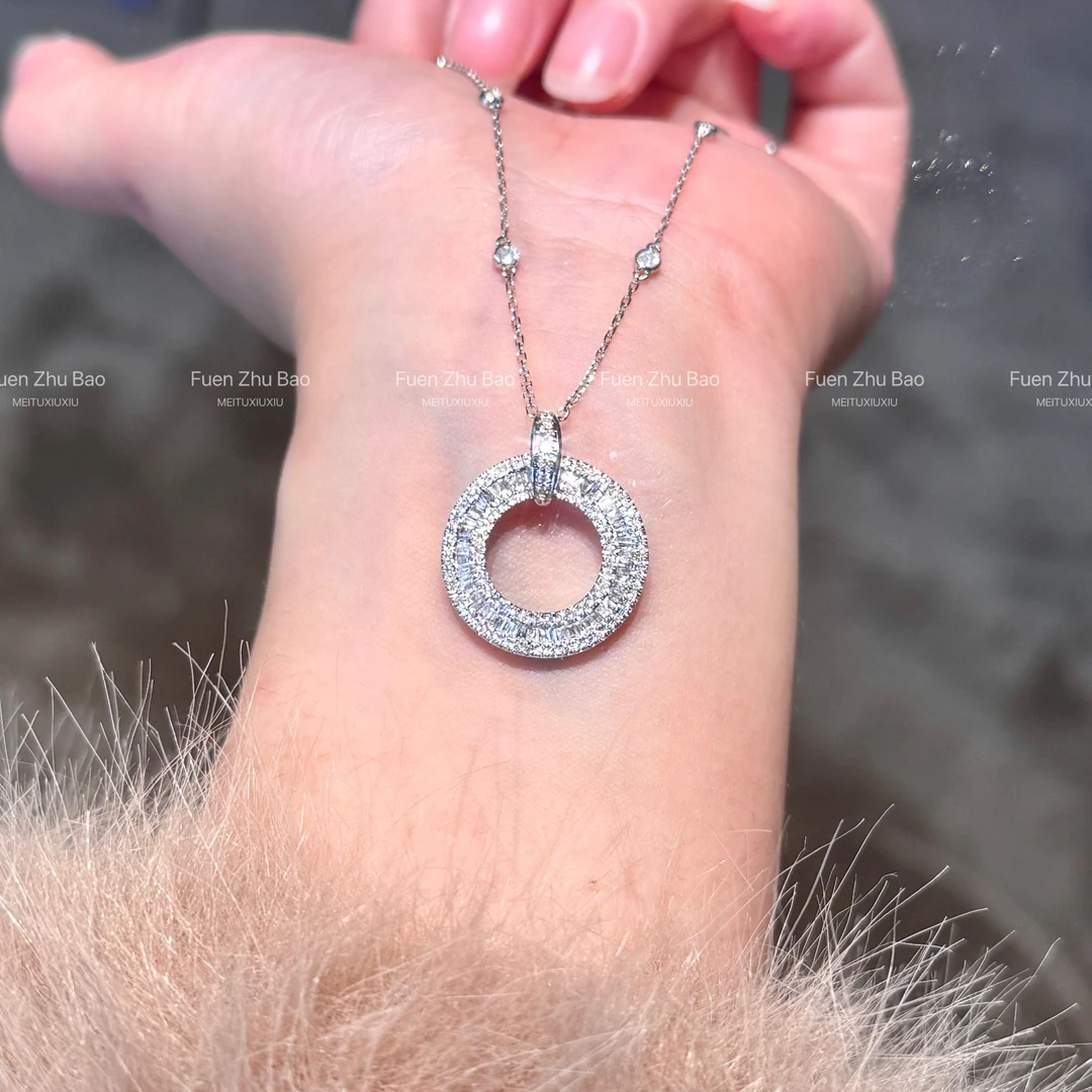 【富恩珠宝】01751 重金 轻奢时尚钻石甜甜圈吊坠（不含链）ZSDZ