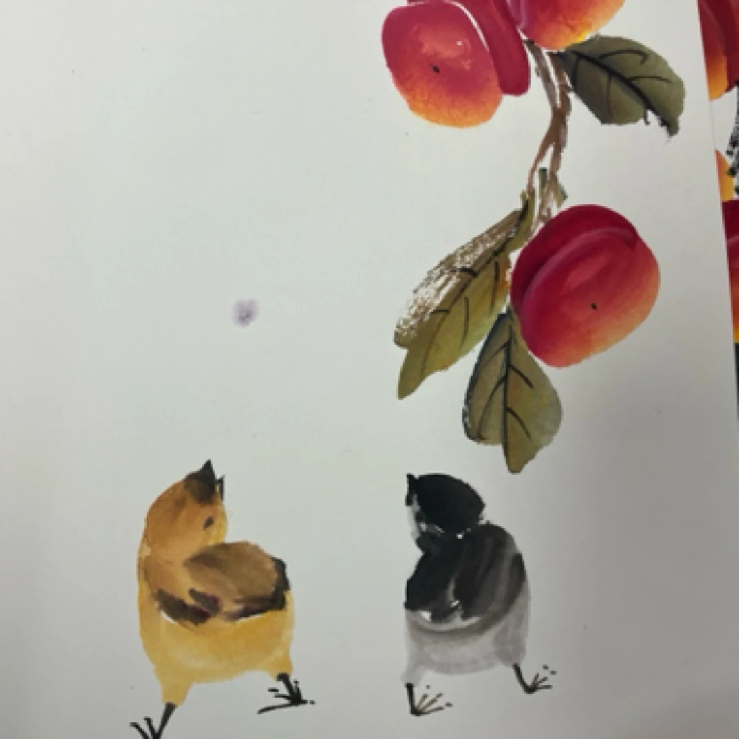 国画作品事事如意图案