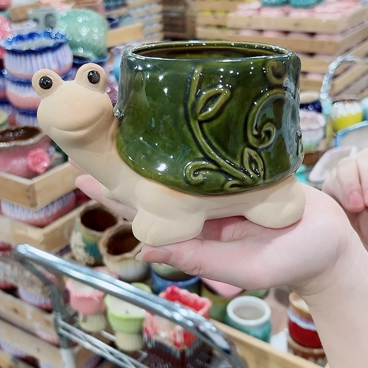 有孔.凑单10元陶瓷花盆发货！