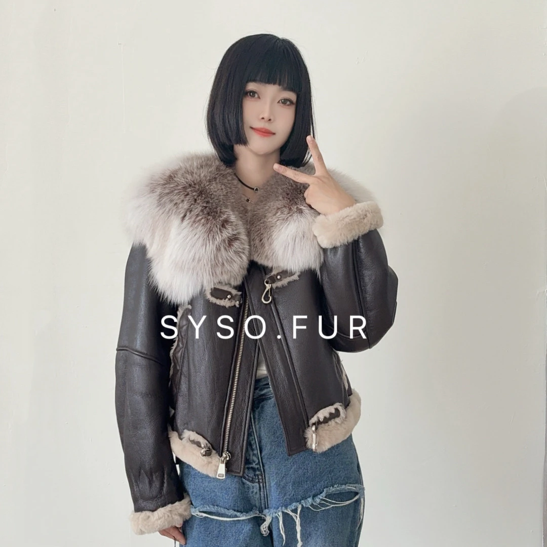 媛媛.Entrylux|25新款海宁皮草原生态皮毛一体女外套-27036