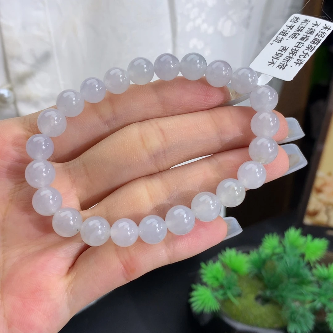翡翠未镶嵌手串卡8.4-8胶润手串