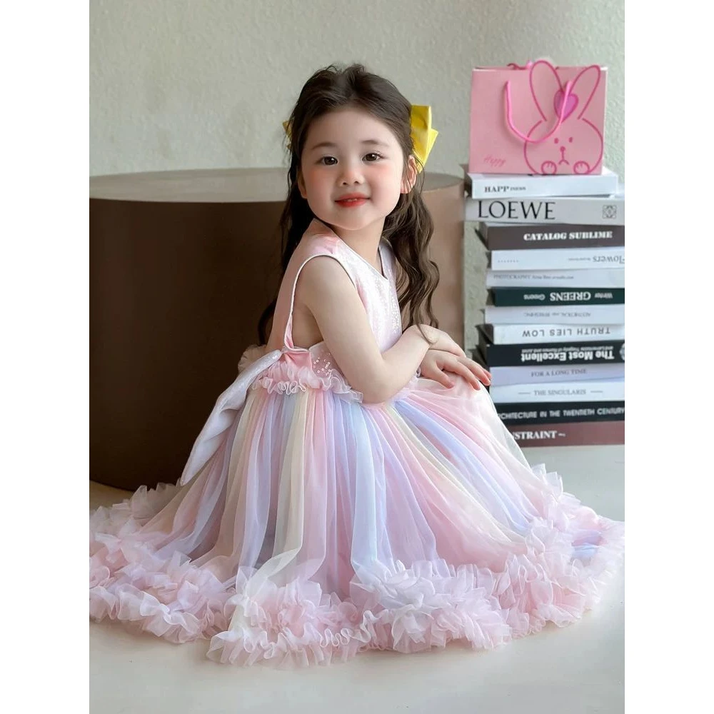 女童夏装2025新款洋气小童高级感背心公主独特洋气时髦女童装