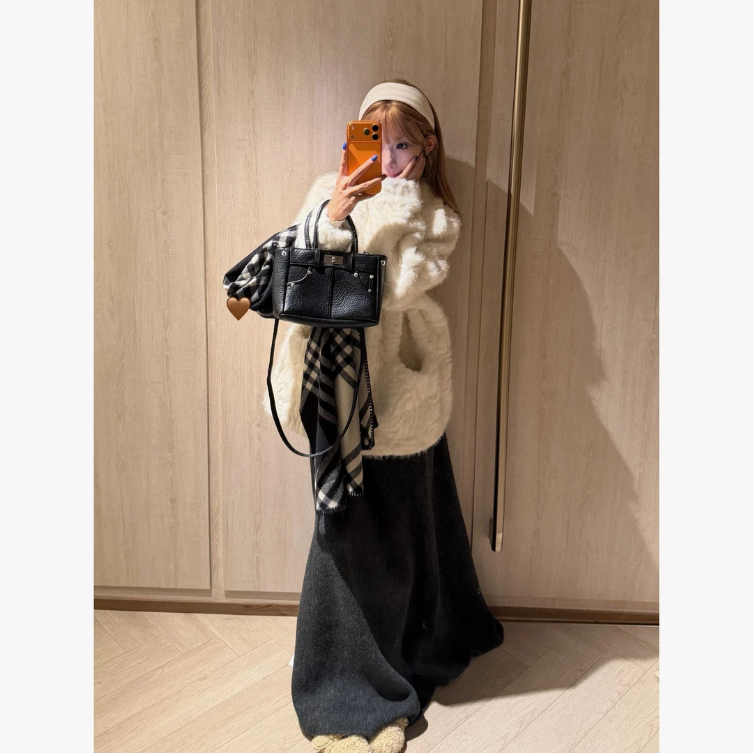 正版【陨石冰川】慵懒风中长款厚款外套大衣女