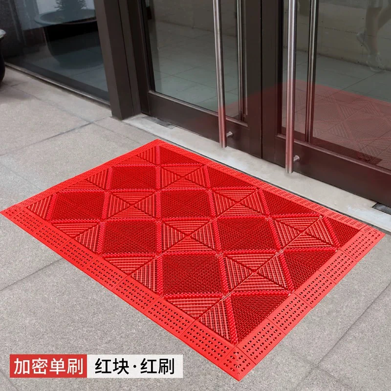 定制室外防滑地垫垫子蹭泥防水拼接商用门口地毯户外大门口防滑垫