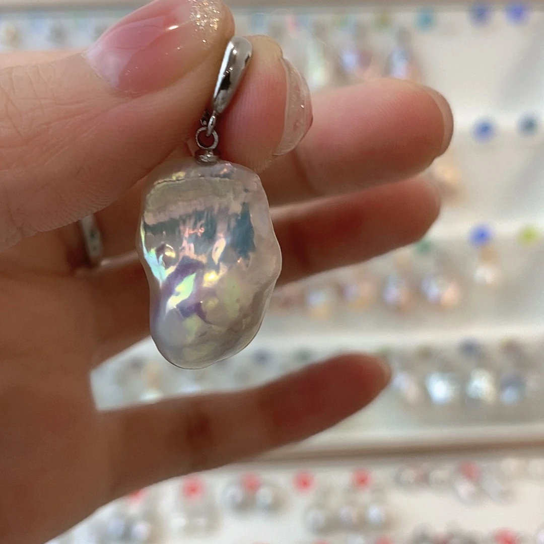 淡水珍珠颈饰银S925镶嵌