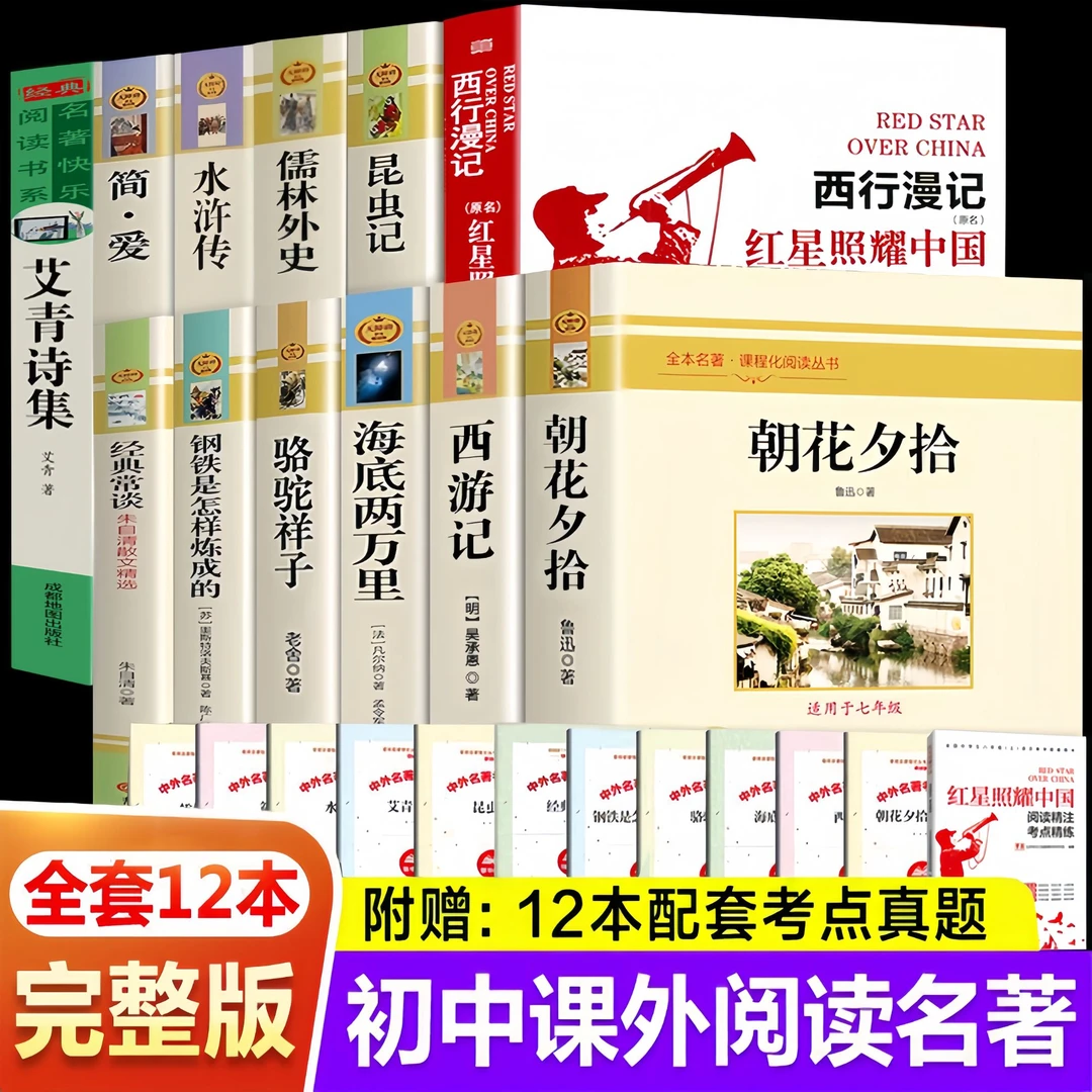 初中七八九年级下册儒林外史水浒传经典常谈昆虫记骆驼祥子钢铁