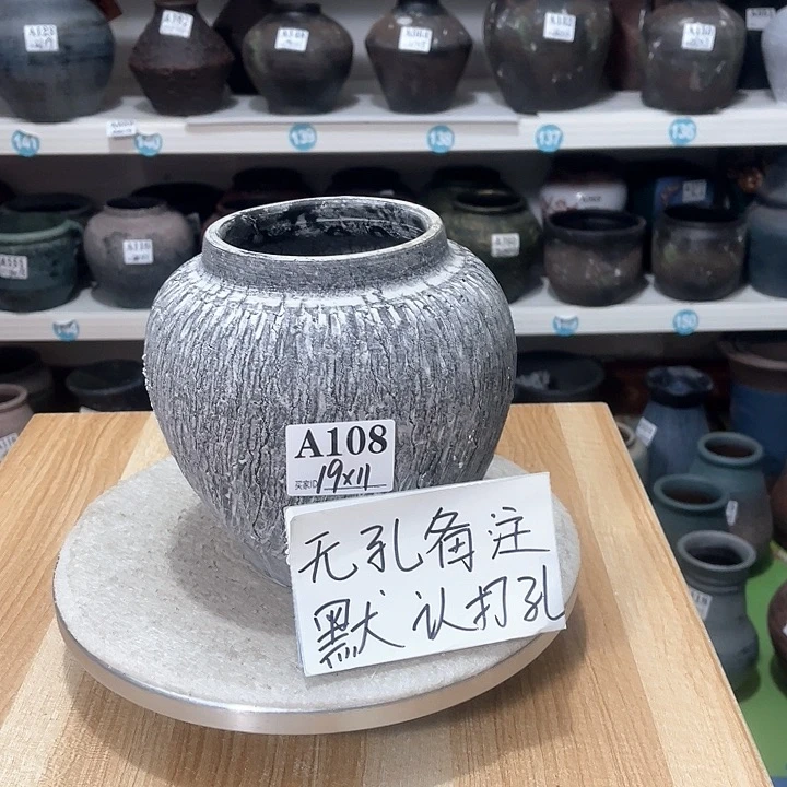 红陶手工制作工艺花盆