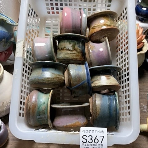 紫砂花盆367微瑕品口径4到5左右