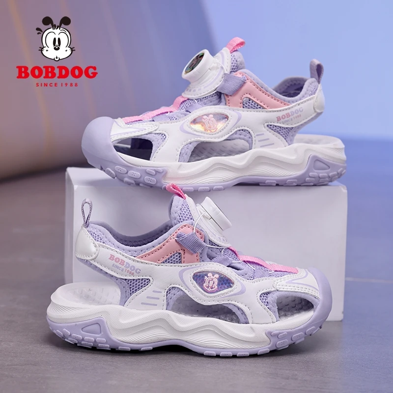 巴布豆女童包头凉鞋儿童夏季新款软底防滑中大童女孩运动沙滩潮鞋