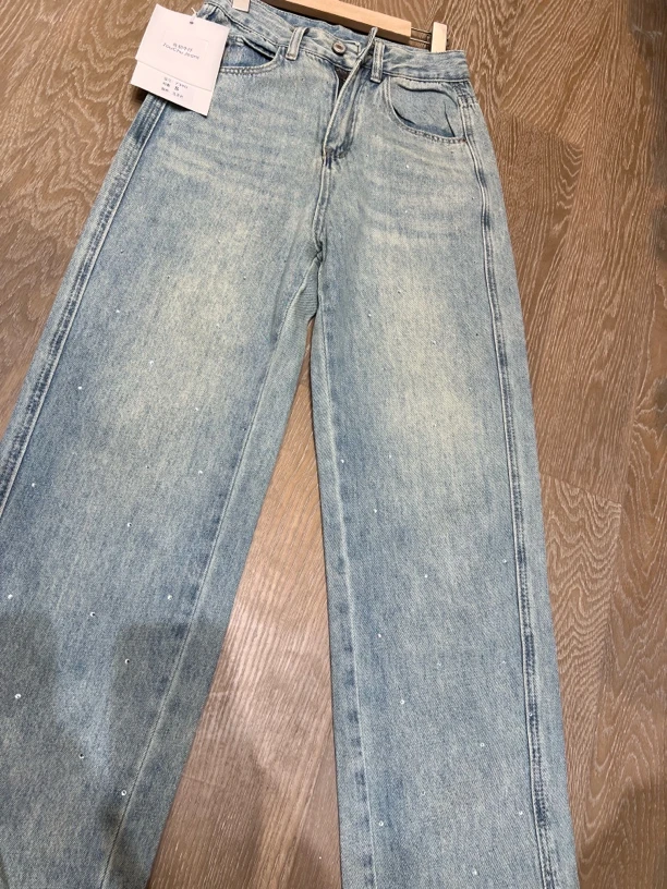 橘子家新款烫钻牛仔裤7390