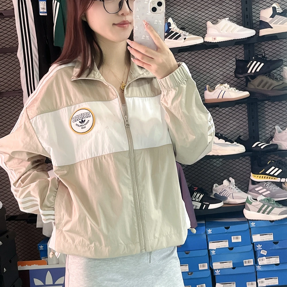 （直播断码专属）正品Adidas三叶草女款薄款梭织运动休闲外套IU4774