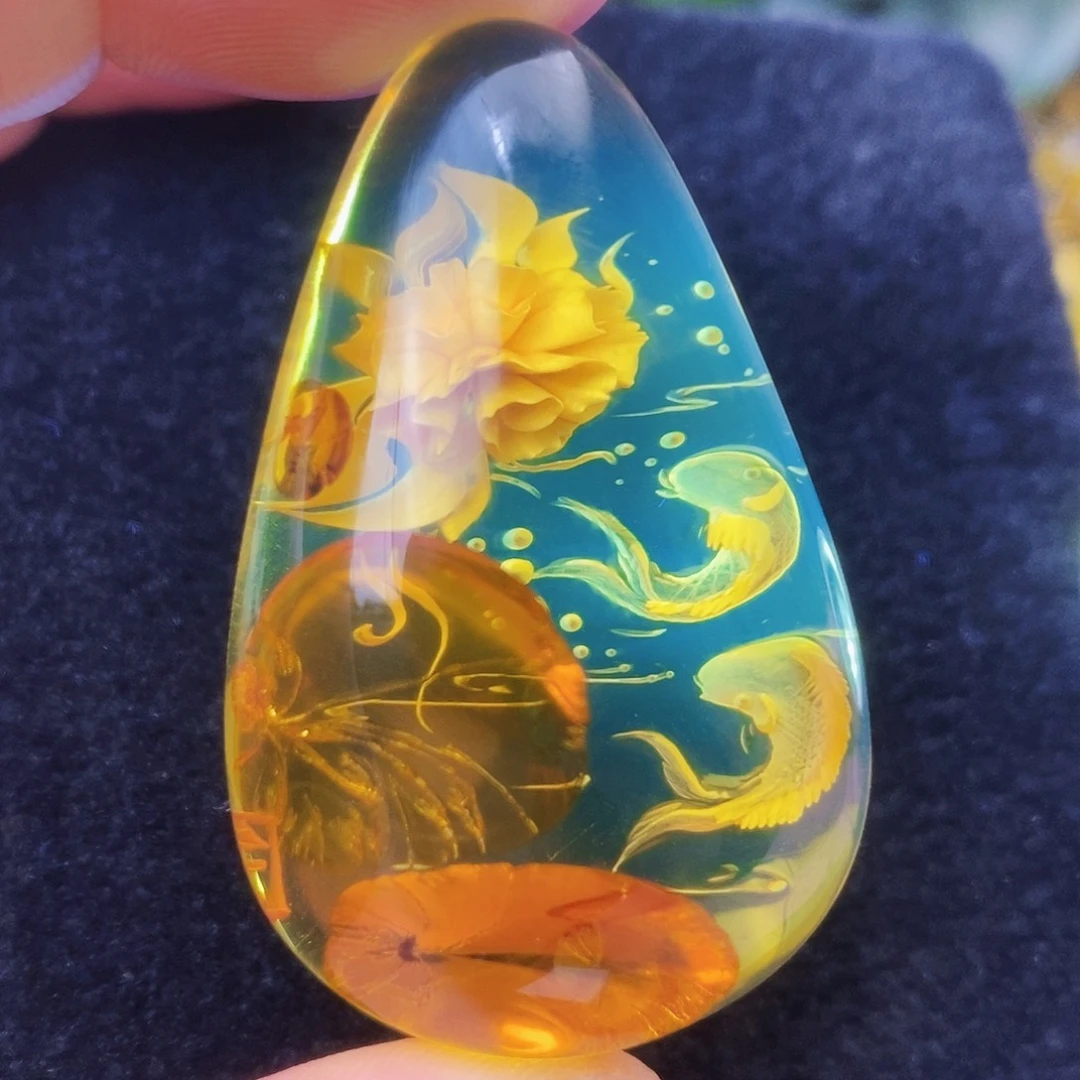 【闪购商品】琥珀(花珀)吊坠(不含链)未镶嵌