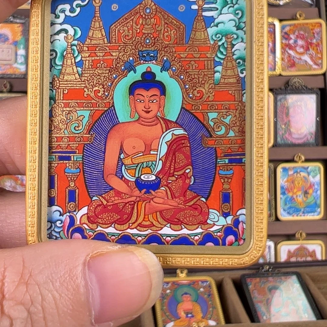志***阳吊坠阿弥陀佛唐卡绘画