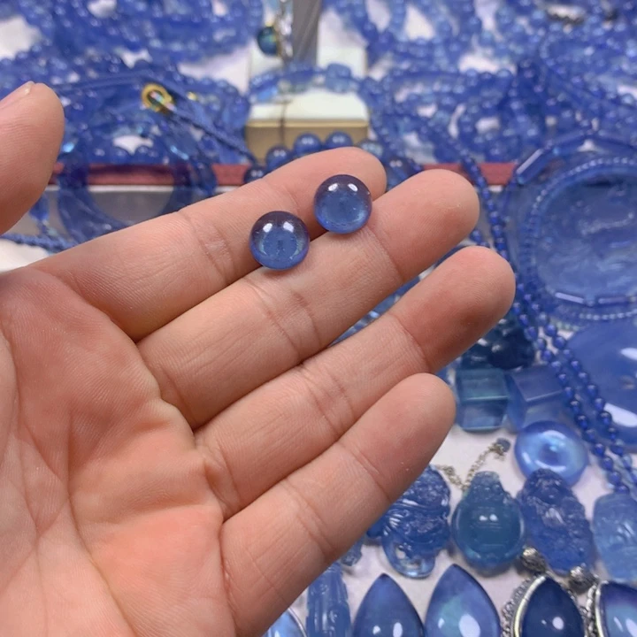 海蓝宝石颈饰未镶嵌秦**风