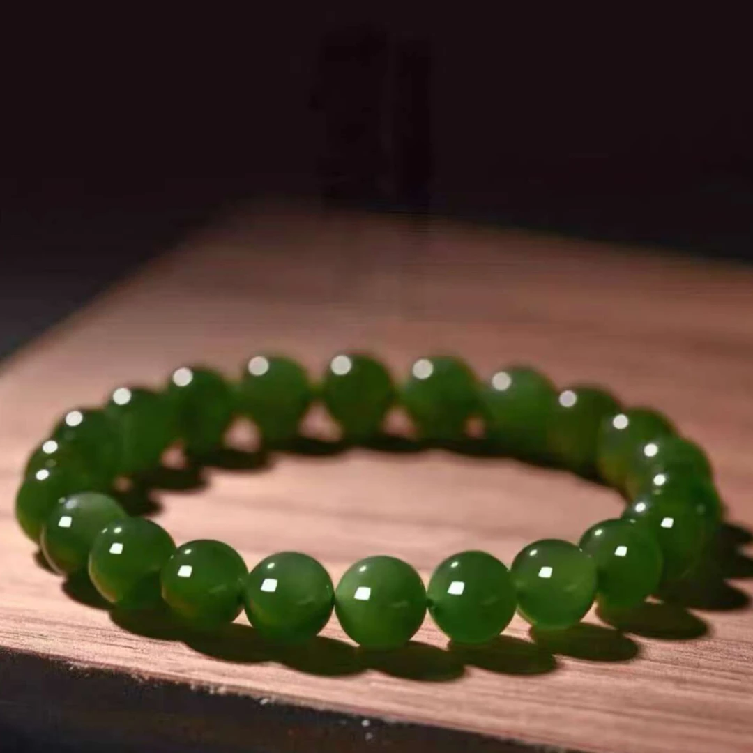 天然碧玉手串 9-10mm 多样性发其一