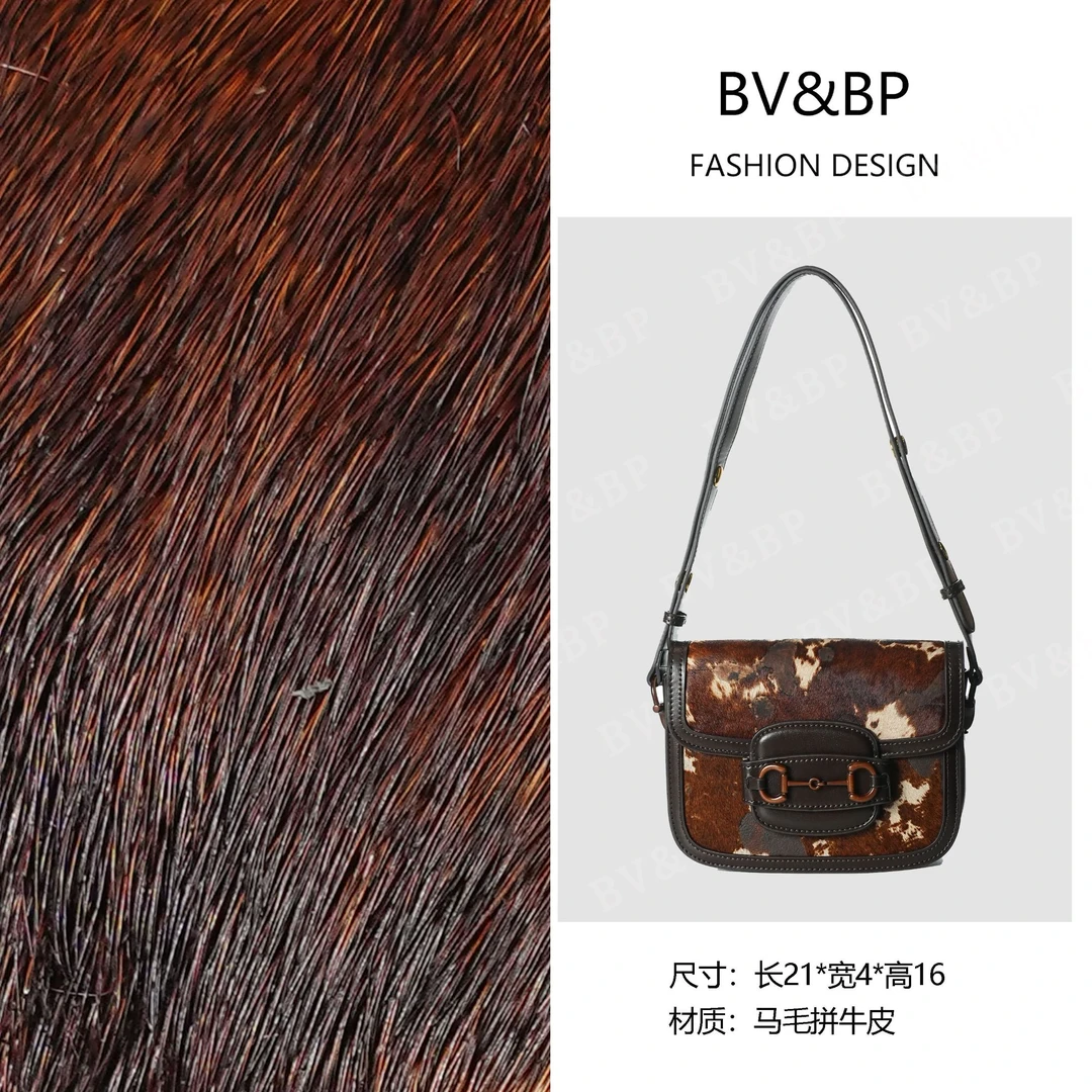 BV&BP· 原创设计 真皮高定单肩斜挎包  BV3674-2-棕马