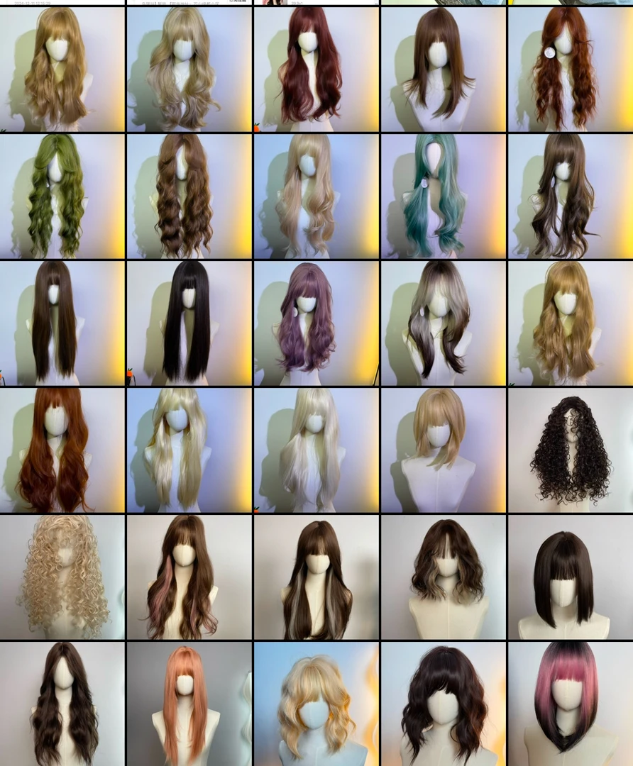 （无运费险直播间专享）大波浪亚裔微潮色假发孤品清仓