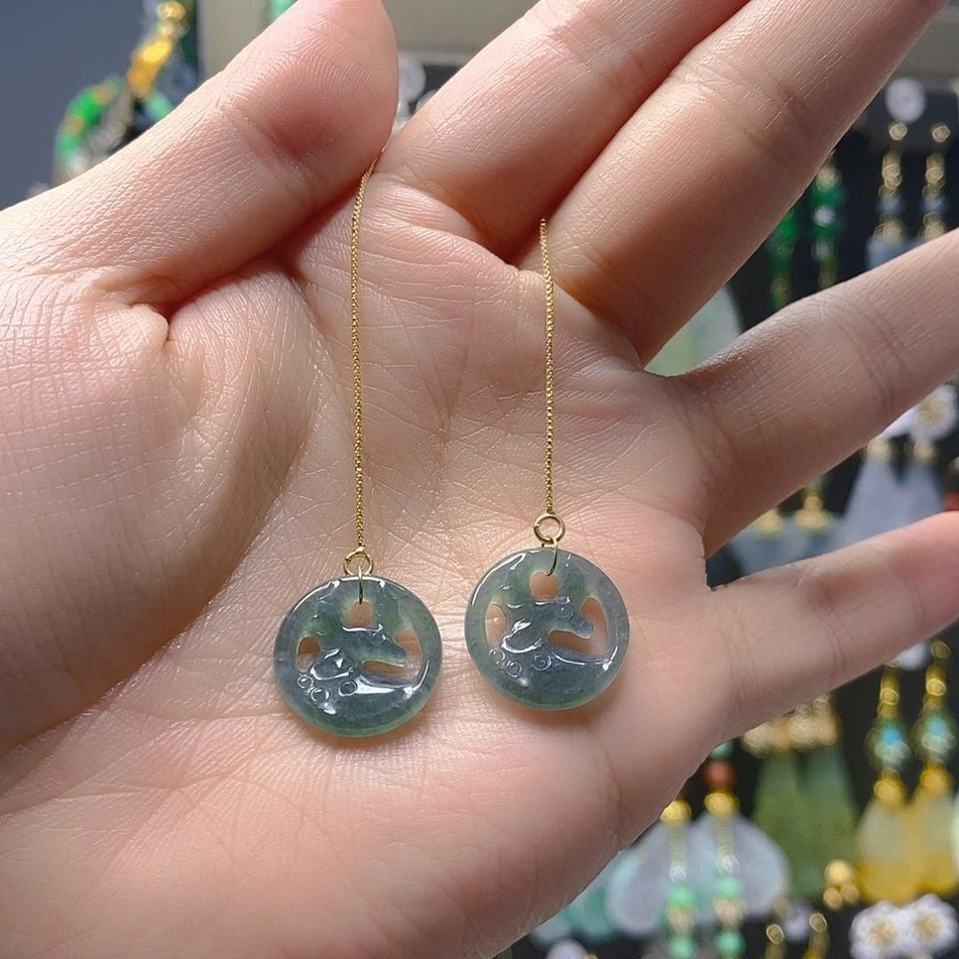 未镶嵌翡翠耳饰翡翠