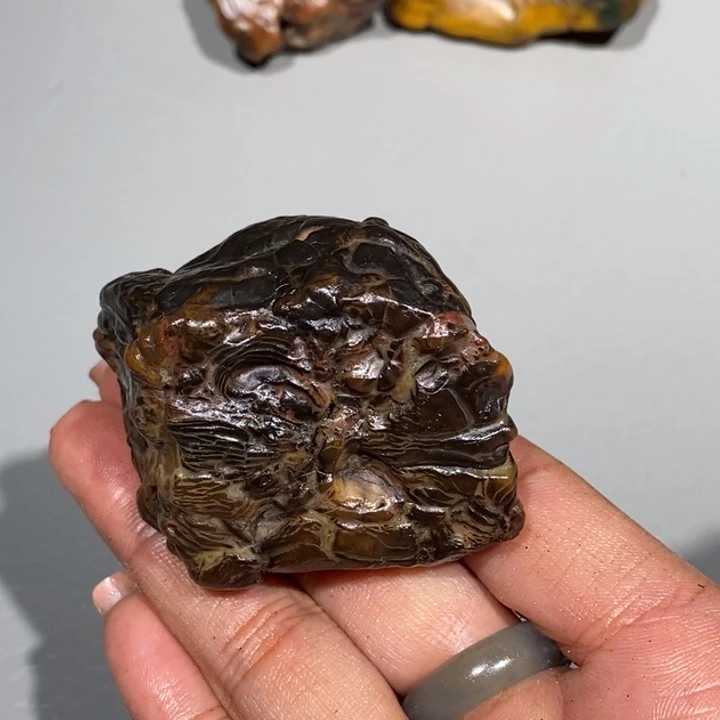 玛瑙/玉髓车挂合金石****缘285