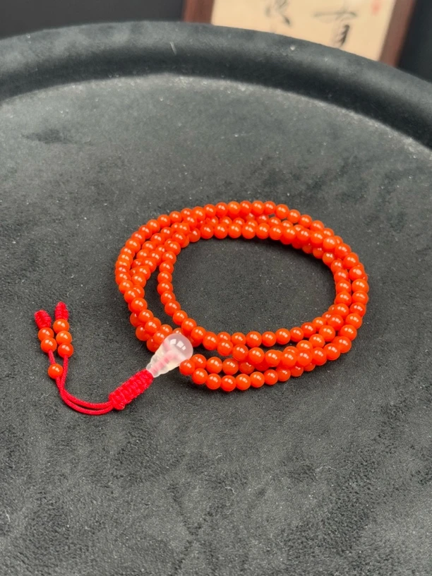 保山原矿南红4+佛珠