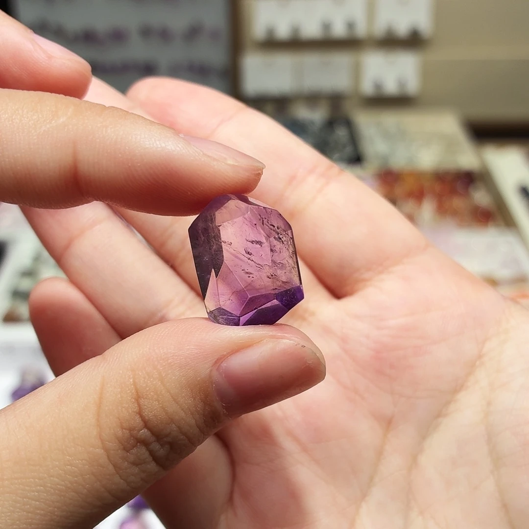 吊坠(不含链)水晶未镶嵌福利 紫超七 随形 打孔定制不退换