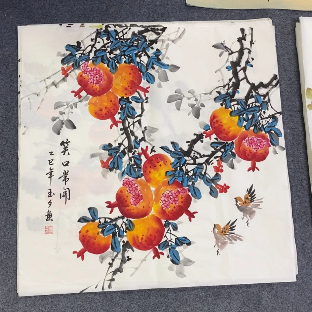 国画尺寸68✖️68斗方手绘画