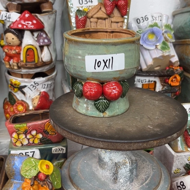 紫砂花盆粗陶材质多肉花盆