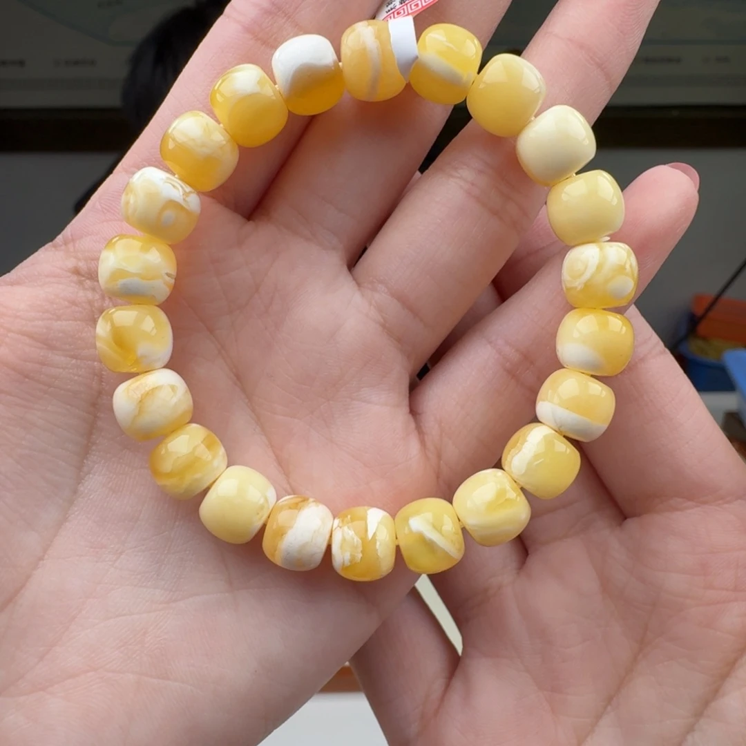 琥珀未镶嵌手链蜜蜡