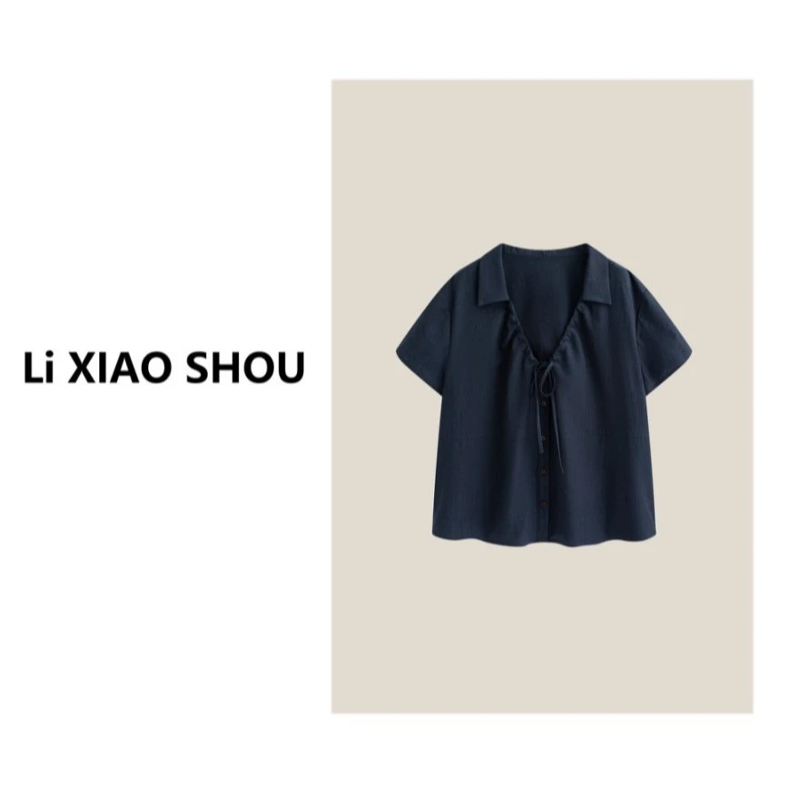 【李小瘦大码女装】新款韩版显瘦薄款小衫女1168D