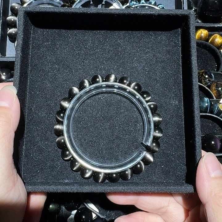 s***妖黑曜岩未镶嵌手链