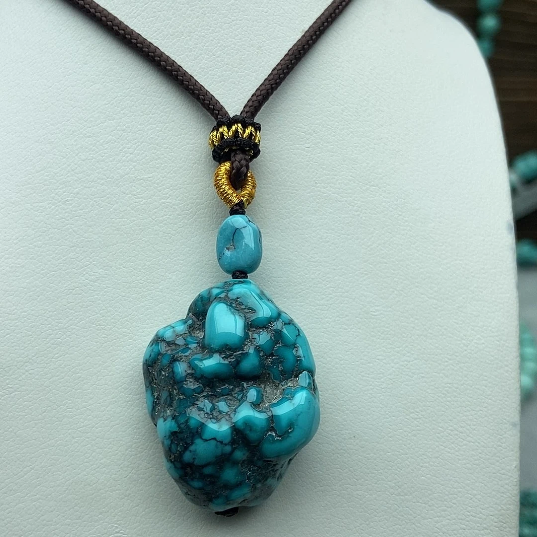 绿松石未镶嵌随形吊坠