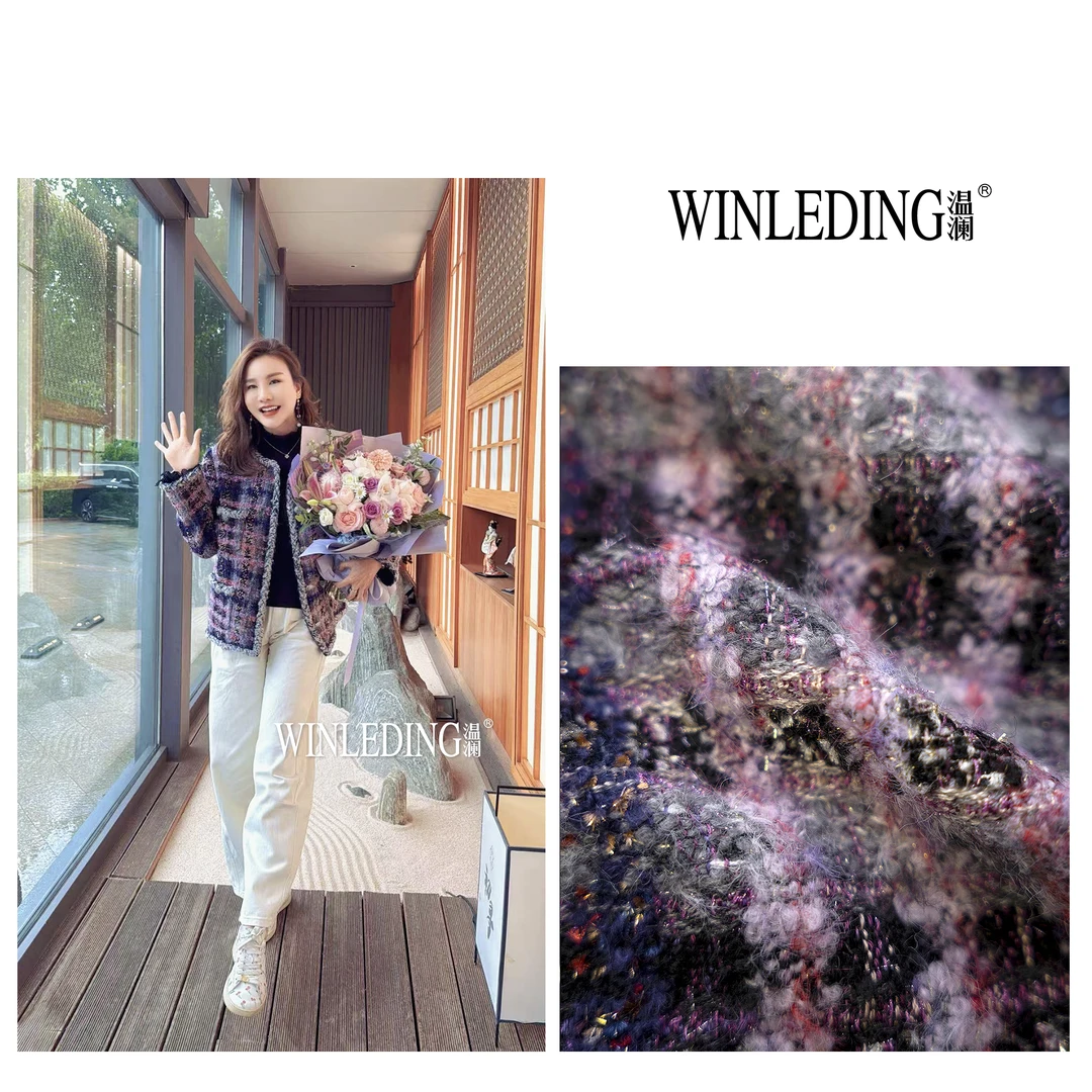 温澜服饰·雅 “海芋恋”锁边小香风外套50103