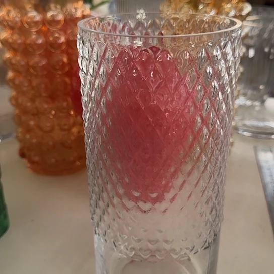 无铅玻璃25花瓶福利款菠萝纹