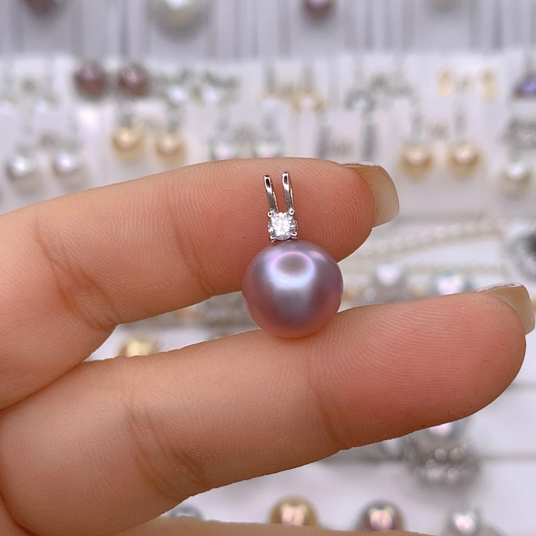 银S925镶嵌颈饰淡水珍珠