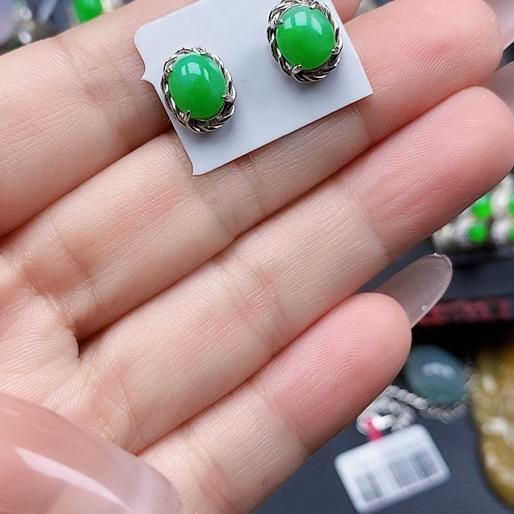 翡翠银S925镶嵌戒指