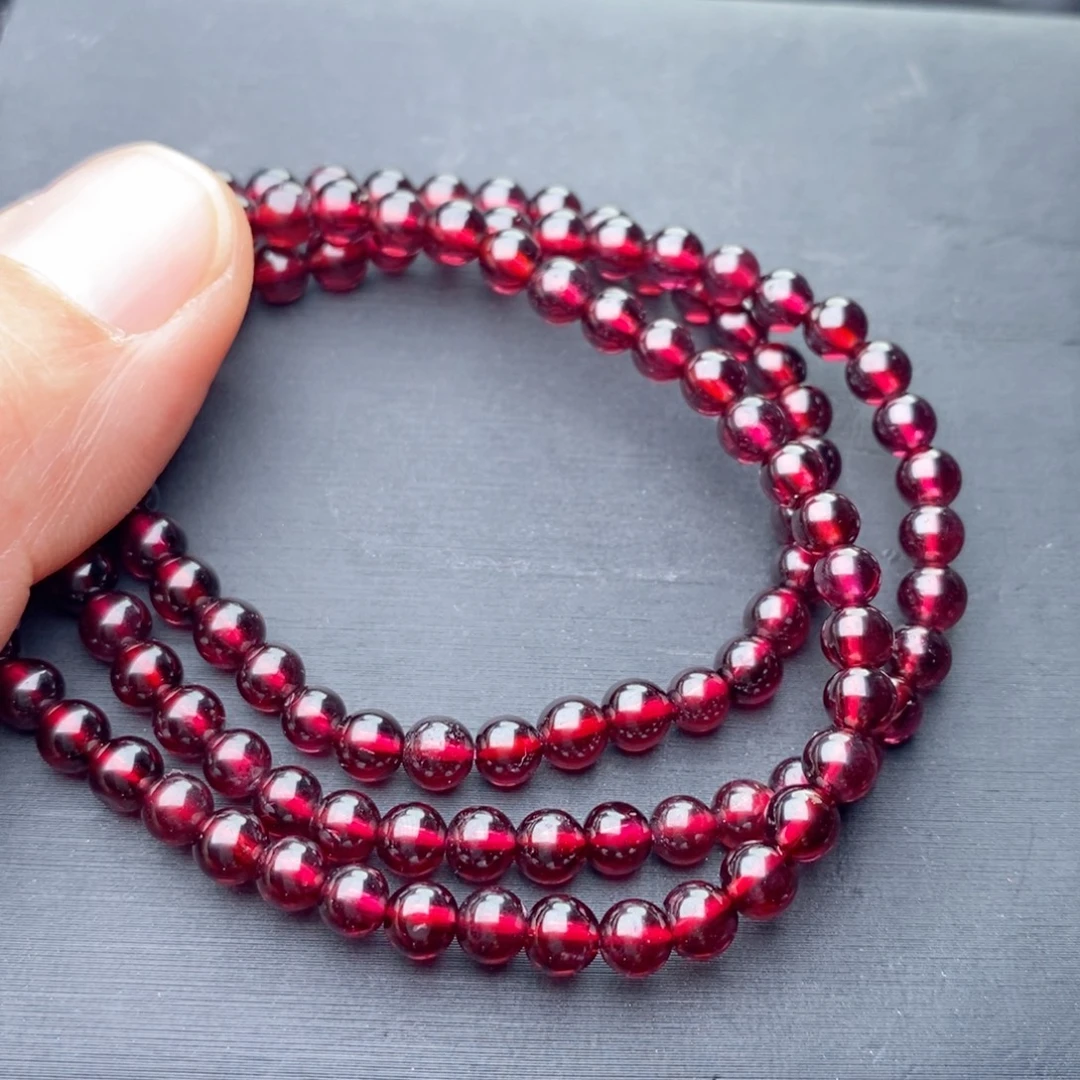 石榴石手链未镶嵌4.6经济实惠大漏