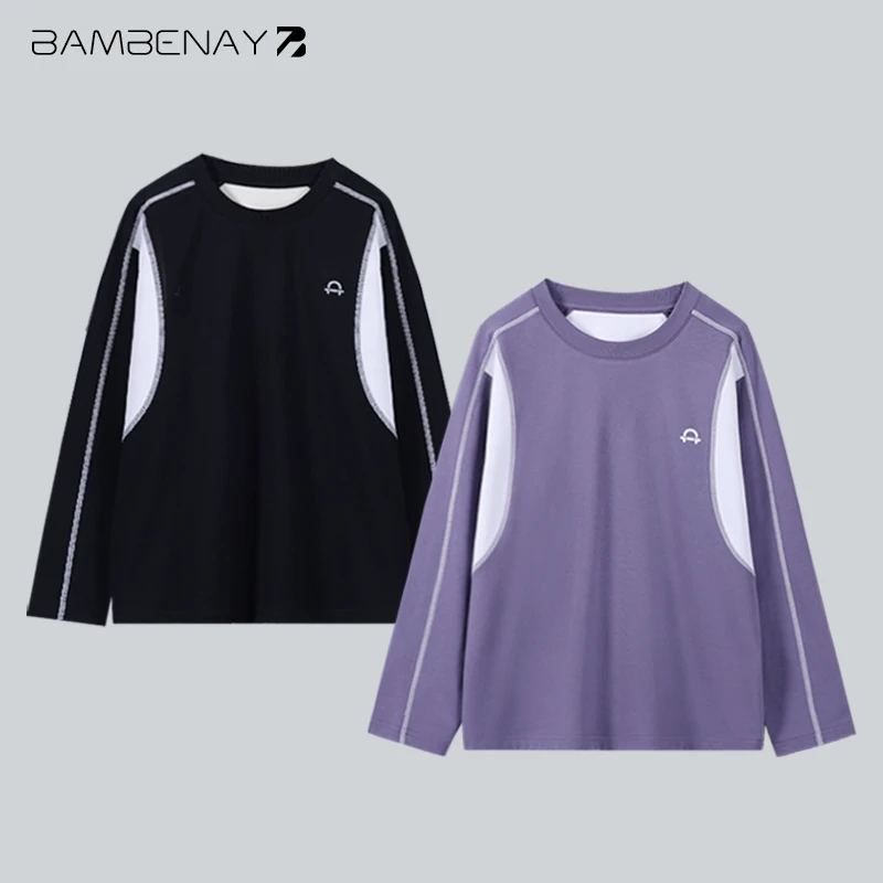 班贝纳【抑菌打底衫】潮男童长袖户外圆领T恤2025春装中大儿童AU039