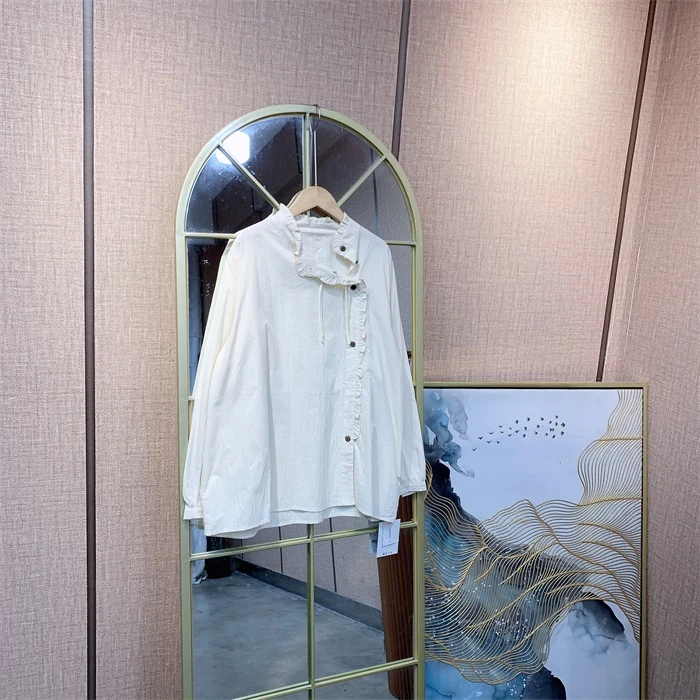 HH027乳白色孕妇衬衫100-140