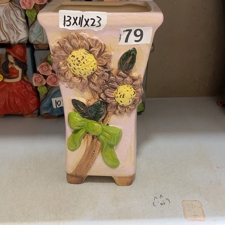 粗陶材质多肉花盆