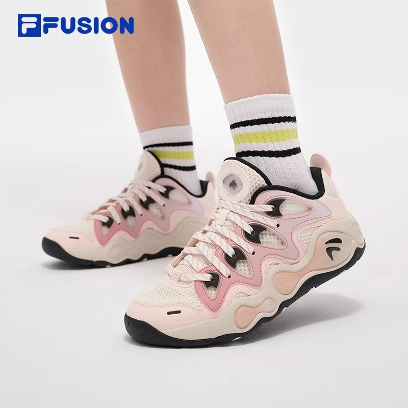 FILA FUSION斐乐潮牌融裂鞋男女鞋夏复古篮球鞋运动鞋T12W523210F