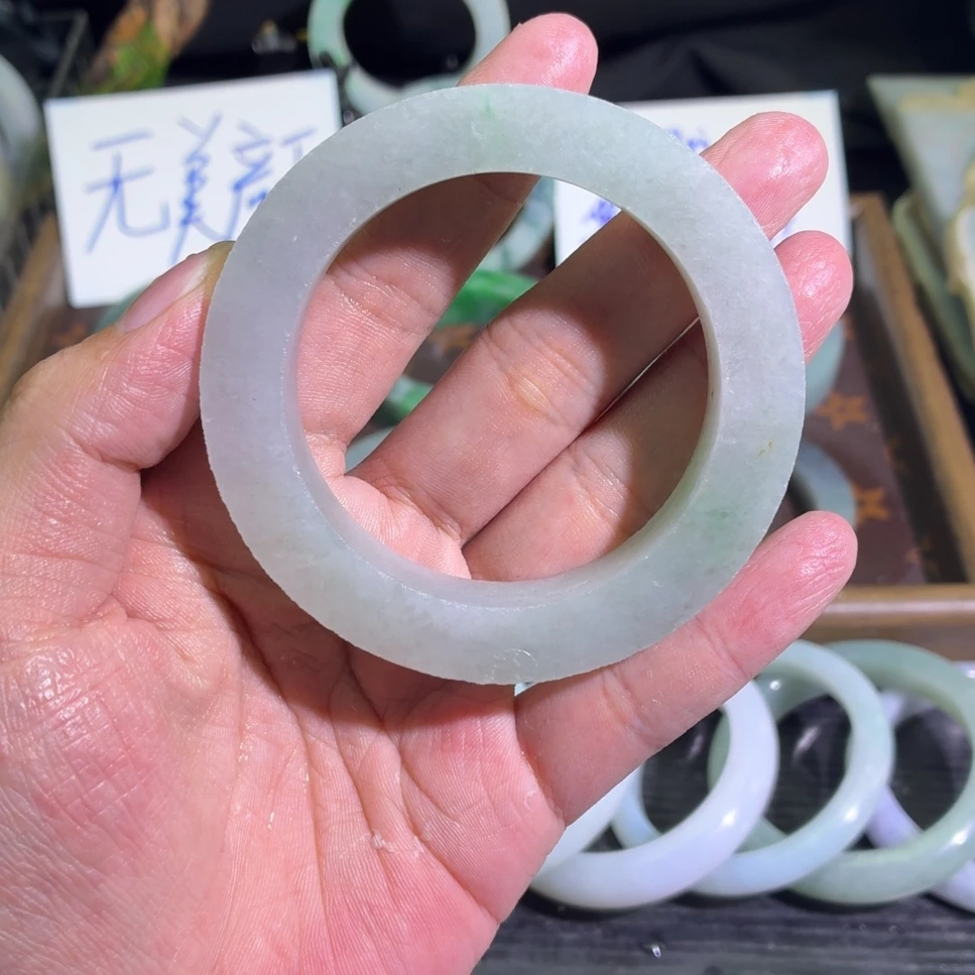 定制翡翠未镶嵌天然纹理随机，追求完美者慎拍